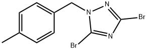 3,5-dibromo-1-[(4-methylphenyl)methyl]-1H-1,2,4-triazole Struktur