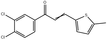 (2E)-1-(3,4-dichlorophenyl)-3-(5-methylthiophen-2-yl)prop-2-en-1-one Struktur