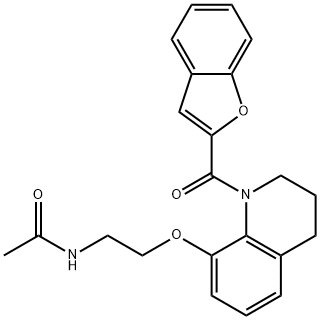 N-[2-[[1-(1-benzofuran-2-carbonyl)-3,4-dihydro-2H-quinolin-8-yl]oxy]ethyl]acetamide Struktur