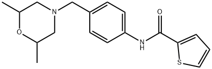 N-{4-[(2,6-dimethyl-4-morpholinyl)methyl]phenyl}-2-thiophenecarboxamide Struktur