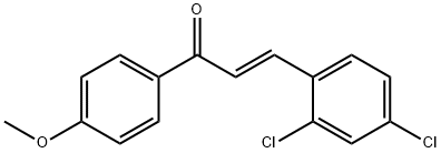 (2E)-3-(2,4-dichlorophenyl)-1-(4-methoxyphenyl)prop-2-en-1-one Struktur