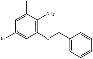 2-Benzyloxy-4-bromo-6-methyl-phenylamine Struktur