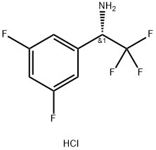 (1S)-1-(3,5-DIFLUOROPHENYL)-2,2,2-TRIFLUOROETHYLAMINE HYDROCHLORIDE Struktur