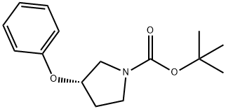 (S)-TERT-BUTYL 3-PHENOXYPYRROLIDINE-1-CARBOXYLATE Struktur