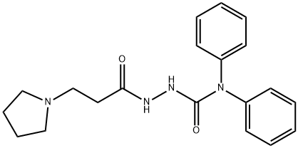 1,1-diphenyl-3-(3-pyrrolidin-1-ylpropanoylamino)urea Struktur