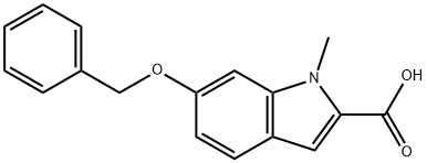 6-(benzyloxy)-1-methyl-1H-indole-2-carboxylic acid Struktur