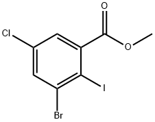 3-Bromo-5-chloro-2-iodo-benzoic acid methyl ester Struktur