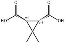 cis-3,3-dimethylcyclopropane-1,2-dicarboxylic acid Struktur