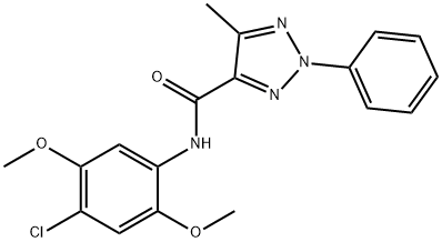 N-(4-chloro-2,5-dimethoxyphenyl)-5-methyl-2-phenyltriazole-4-carboxamide Struktur