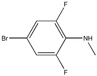 4-bromo-2,6-difluoro-N-methylaniline Struktur