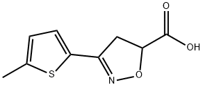 3-(5-methylthiophen-2-yl)-4,5-dihydro-1,2-oxazole-5-carboxylic acid Struktur