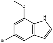 5-BROMO-7-METHOXY-1H-INDOLE Struktur