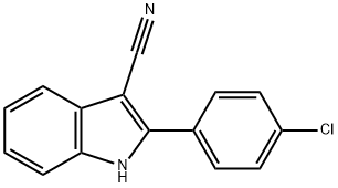 2-(4-chlorophenyl)-1H-indole-3-carbonitrile Struktur