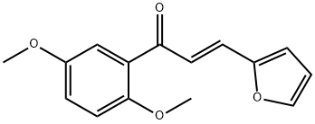 (2E)-1-(2,5-dimethoxyphenyl)-3-(furan-2-yl)prop-2-en-1-one Struktur