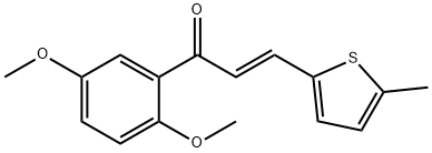 (2E)-1-(2,5-dimethoxyphenyl)-3-(5-methylthiophen-2-yl)prop-2-en-1-one Struktur