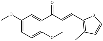 (2E)-1-(2,5-dimethoxyphenyl)-3-(3-methylthiophen-2-yl)prop-2-en-1-one Struktur