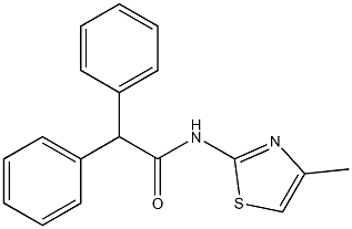 N-(4-methyl-1,3-thiazol-2-yl)-2,2-diphenylacetamide Struktur