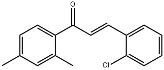 (2E)-3-(2-chlorophenyl)-1-(2,4-dimethylphenyl)prop-2-en-1-one Struktur