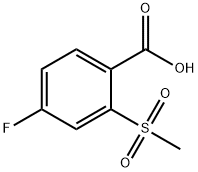 4-fluoro-2-(methylsulfonyl)benzoic acid Struktur