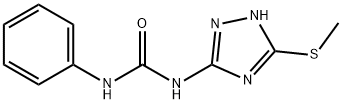 3-[3-(methylsulfanyl)-1H-1,2,4-triazol-5-yl]-1-phenylurea Struktur