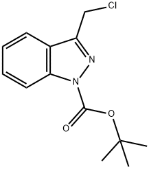 tert-butyl 3-(chloromethyl)-1H-indazole-1-carboxylate Struktur