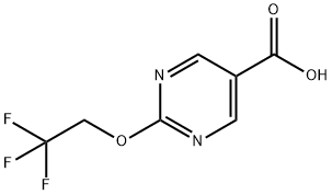 2-(2,2,2-Trifluoroethoxy)pyrimidine-5-carboxylic acid Struktur