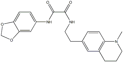 N'-(1,3-benzodioxol-5-yl)-N-[2-(1-methyl-3,4-dihydro-2H-quinolin-6-yl)ethyl]oxamide Struktur