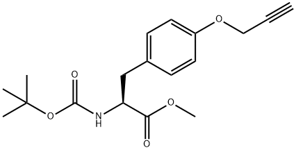 L-Tyrosine, N-[(1,1-dimethylethoxy)carbonyl]-O-2-propyn-1-yl-, methyl ester Struktur