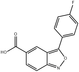 3-(4-fluorophenyl)-2,1-benzisoxazole-5-carboxylic acid Struktur