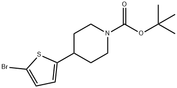 1-Piperidinecarboxylic acid, 4-(5-bromo-2-thienyl)-, 1,1-dimethylethyl ester Struktur