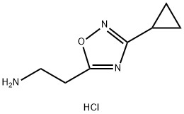 [2-(3-cyclopropyl-1,2,4-oxadiazol-5-yl)ethyl]amine hydrochloride Struktur