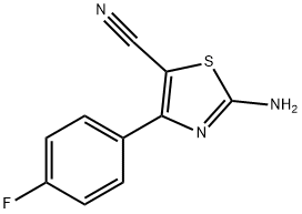 2-amino-4-(4-fluorophenyl)thiazole-5-carbonitrile Struktur