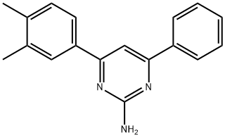 4-(3,4-dimethylphenyl)-6-phenylpyrimidin-2-amine Struktur