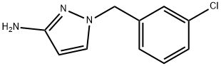 1-[(3-chlorophenyl)methyl]pyrazol-3-amine Struktur