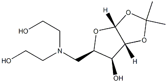 (3aR,5R,6S,6aR)-5-{[bis(2-hydroxyethyl)amino]methyl}-2,2-dimethyl-tetrahydro-2H-furo[2,3-d][1,3]dioxol-6-ol Struktur