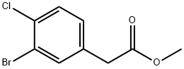 (3-Bromo-4-chloro-phenyl)-acetic acid methyl ester Struktur