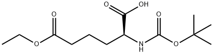 N-Boc-S-2-Aminoadipic acid 6-ethyl ester Struktur