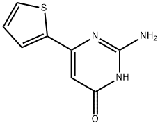 2-Amino-6-thiophen-2-yl-3H-pyrimidin-4-one Struktur