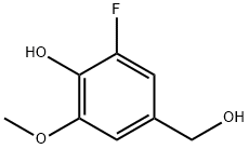 2-Fluoro-4-(hydroxymethyl)-6-methoxyphenol Struktur