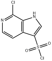 1H-PYRROLO[2,3-C]PYRIDINE-3-SULFONYL CHLORIDE, 7-CHLORO- Struktur