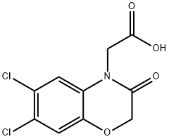 2-(6,7-Dichloro-3-oxo-2H-benzo[b][1,4]oxazin-4(3H)-yl)acetic acid Struktur