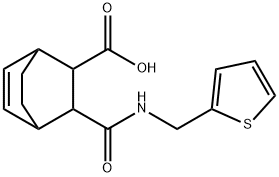 3-((thiophen-2-ylmethyl)carbamoyl)bicyclo[2.2.2]oct-5-ene-2-carboxylic acid Struktur