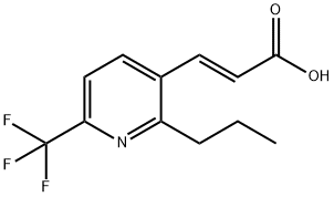 (E)-3-(2-propyl-6-(trifluoromethyl)pyridin-3-yl)acrylic acid Struktur