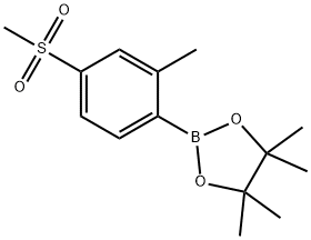 4,4,5,5-tetramethyl-2-(2-methyl-4-(methylsulfonyl)phenyl)-1,3,2-dioxaborolane 結(jié)構(gòu)式