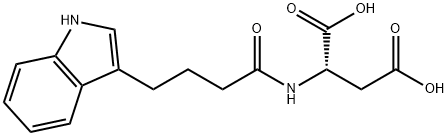 (S)-2-(4-(1H-indol-3-yl)butanamido)succinic acid Struktur