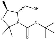 tert-Butyl (4S,5S)-4-(Hydroxymethyl)-2,2,5-trimethyloxazolidine-3-carboxylate Struktur