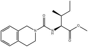 (2S,3R)-methyl 3-methyl-2-(1,2,3,4-tetrahydroisoquinoline-2-carboxamido)pentanoate Struktur