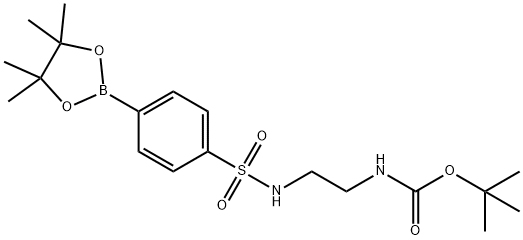 N-[2-[[[4-(4,4,5,5-tetramethyl-1,3,2-dioxaborolan-2-yl)phenyl]sulfonyl]amino]ethyl]carbamic acid 1,1-dimethylethyl ester Struktur