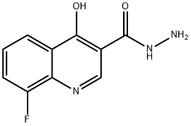 8-fluoro-4-hydroxyquinoline-3-carbohydrazide Struktur