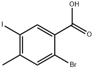 2-bromo-5-iodo-4-methylbenzoic acid Struktur